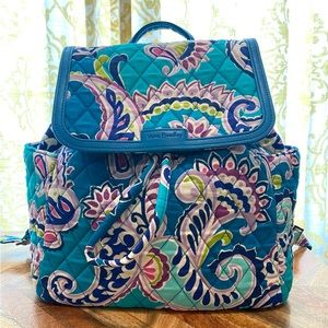 Vera Bradley Waikiki Paisley Blue Backpack